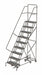 Rolling Ladder 9 Step Steel Serrated