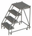 Rolling Ladder 4 Step Steel Serrated