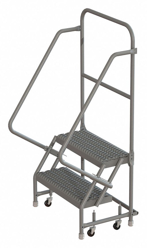 Rolling Ladder 2 Step Steel Serrated