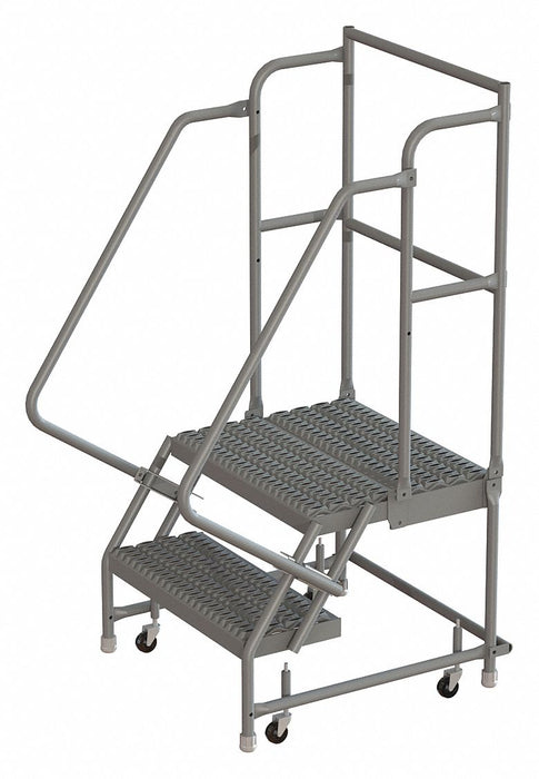Rolling Ladder 2 Step Steel Serrated