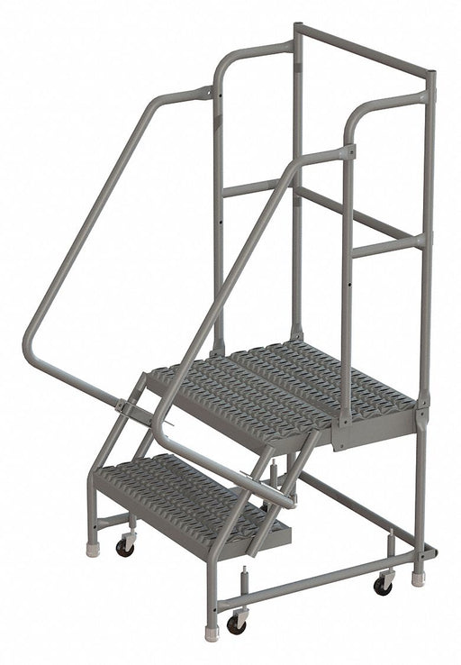 Rolling Ladder 2 Step Steel Serrated