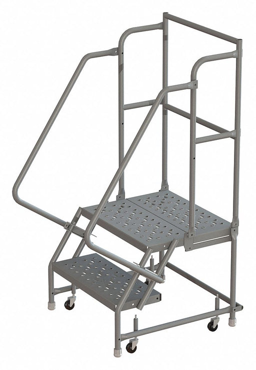 Rolling Ladder 2 Step Steel Perforated