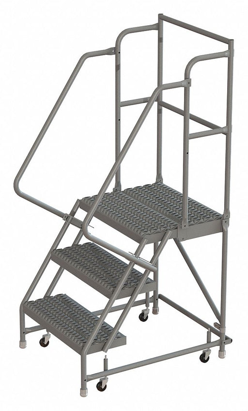 Rolling Ladder 3 Step Steel Serrated