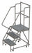 Rolling Ladder 3 Step Steel Perforated
