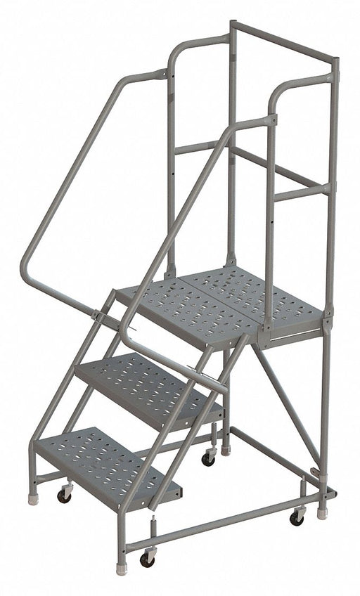 Rolling Ladder 3 Step Steel Perforated
