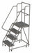 Rolling Ladder 4 Step Steel Serrated