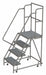 Rolling Ladder 4 Step Steel Perforated