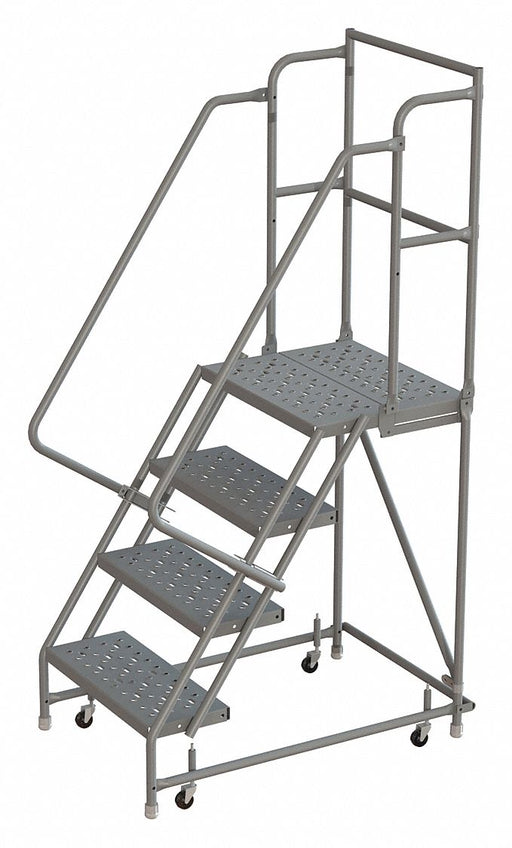 Rolling Ladder 4 Step Steel Perforated