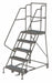 Rolling Ladder 5 Step Steel Serrated