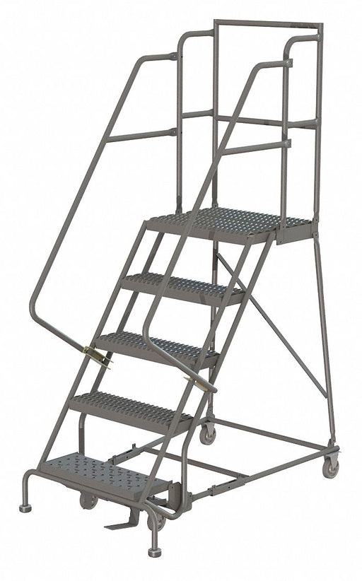 Rolling Ladder 5 Step Steel Serrated