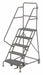 Rolling Ladder 5 Step Steel Perforated
