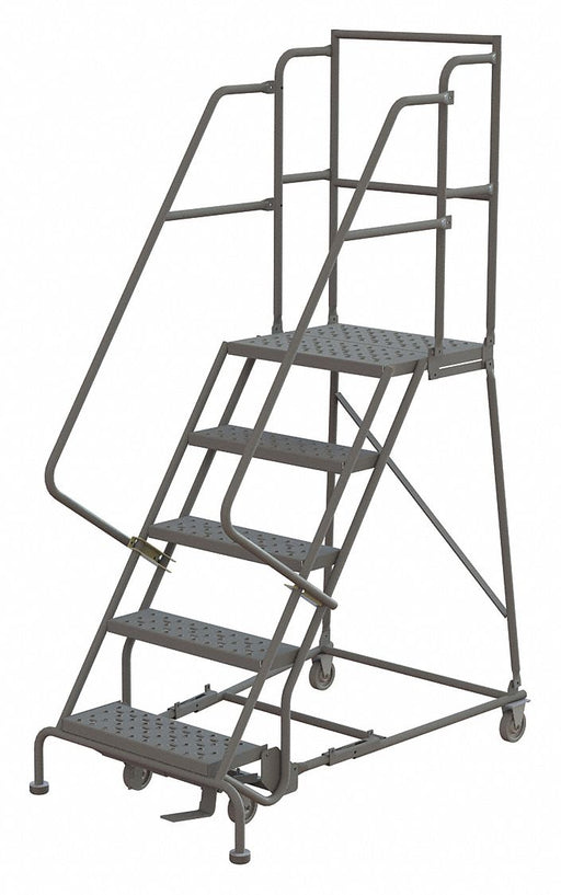 Rolling Ladder 5 Step Steel Perforated