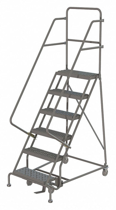 Rolling Ladder 6 Step Steel Serrated