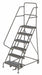 Rolling Ladder 6 Step Steel Serrated