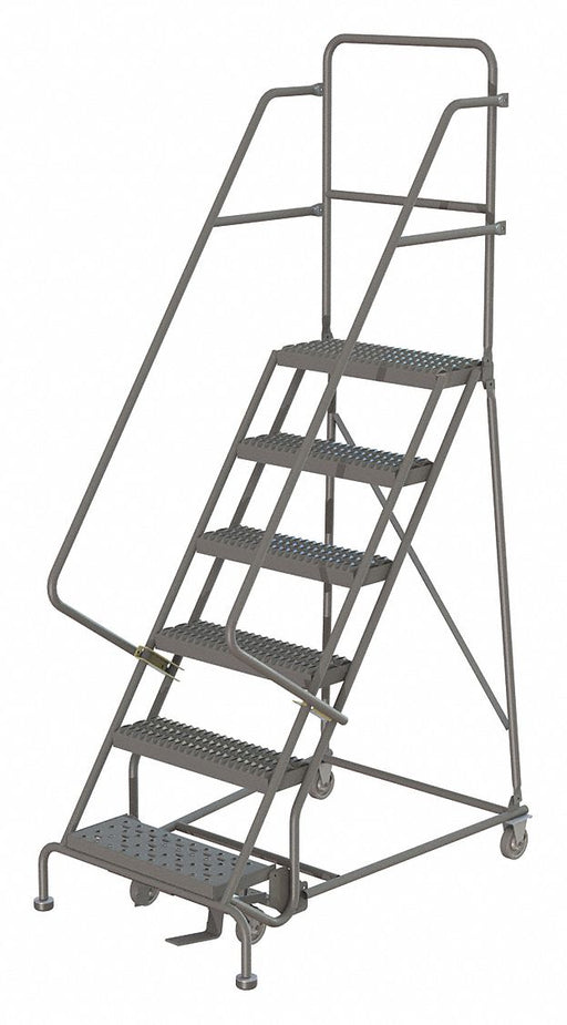 Rolling Ladder 6 Step Steel Serrated