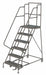 Rolling Ladder 6 Step Steel Serrated