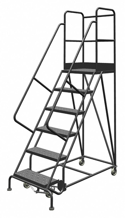 Rolling Ladder 6 Step Steel Perforated