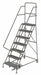 Rolling Ladder 7 Step Steel Serrated