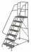 Rolling Ladder 7 Step Steel Serrated