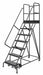 Rolling Ladder 7 Step Steel Perforated