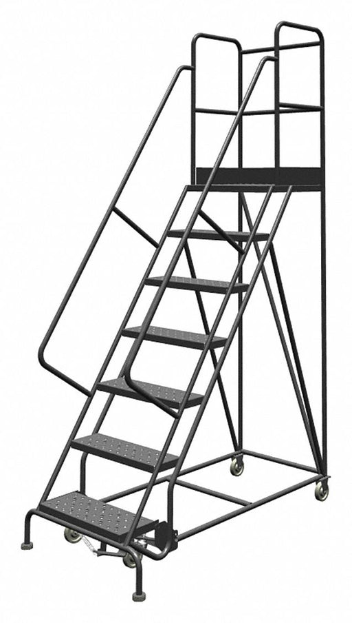 Rolling Ladder 7 Step Steel Perforated