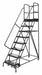 Rolling Ladder 8 Step Steel Serrated