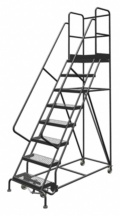Rolling Ladder 8 Step Steel Serrated