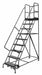 Rolling Ladder 9 Step Steel Perforated