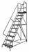 Rolling Ladder 10 Step Steel Perforated