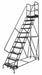 Rolling Ladder 11 Step Steel Serrated