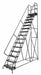 Rolling Ladder 15 Step Steel Serrated