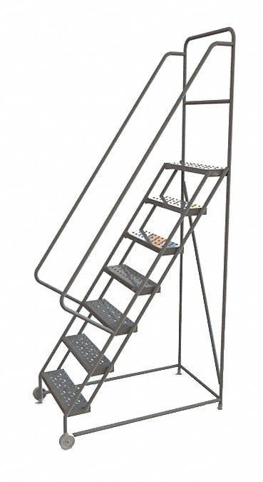 Tilt and Roll Ladder 7 Step Perforated