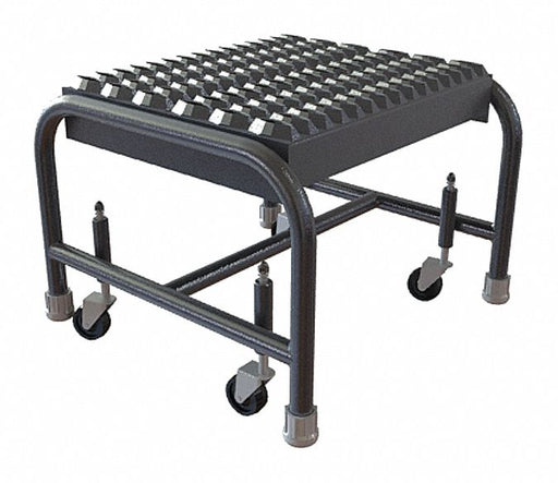 Mobile Step Stand Aluminum Ribbed 16inW