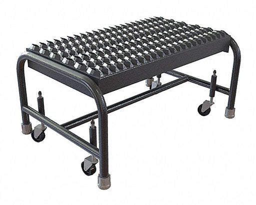 Mobile Step Stand Aluminum Ribbed 24inW