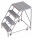 Rolling Ladder 4 Step Aluminum Serrated