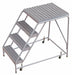 Rolling Ladder 4 Step Aluminum Serrated