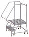 Rolling Ladder 2 Step Aluminum Ribbed