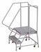 Rolling Ladder 2 Step Aluminum Serrated