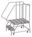 Rolling Ladder 2 Step Aluminum Ribbed