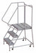 Rolling Ladder 3 Step Aluminum Ribbed