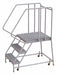 Rolling Ladder 3 Step Aluminum Serrated