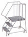 Rolling Ladder 3 Step Aluminum Serrated