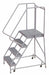 Rolling Ladder 4 Step Aluminum Serrated