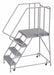 Rolling Ladder 4 Step Aluminum Serrated