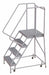 Rolling Ladder 4 Step Aluminum Serrated
