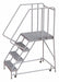 Rolling Ladder 4 Step Aluminum Serrated