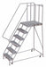 Rolling Ladder 6 Step Aluminum Serrated