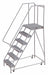 Rolling Ladder 6 Step Aluminum Serrated
