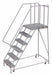 Rolling Ladder 6 Step Aluminum Serrated