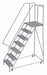 Rolling Ladder 7 Step Aluminum Ribbed
